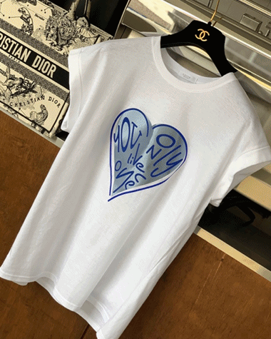 2022-S sample sale (교환.반품X) 데일리 실크 하트 롤업 티셔츠 19000-10000